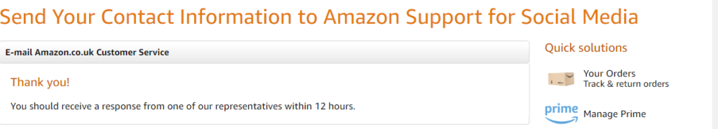 Send your Contact Information to Amazon for Social Media