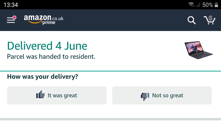 4th June - Parcel was handed to resident