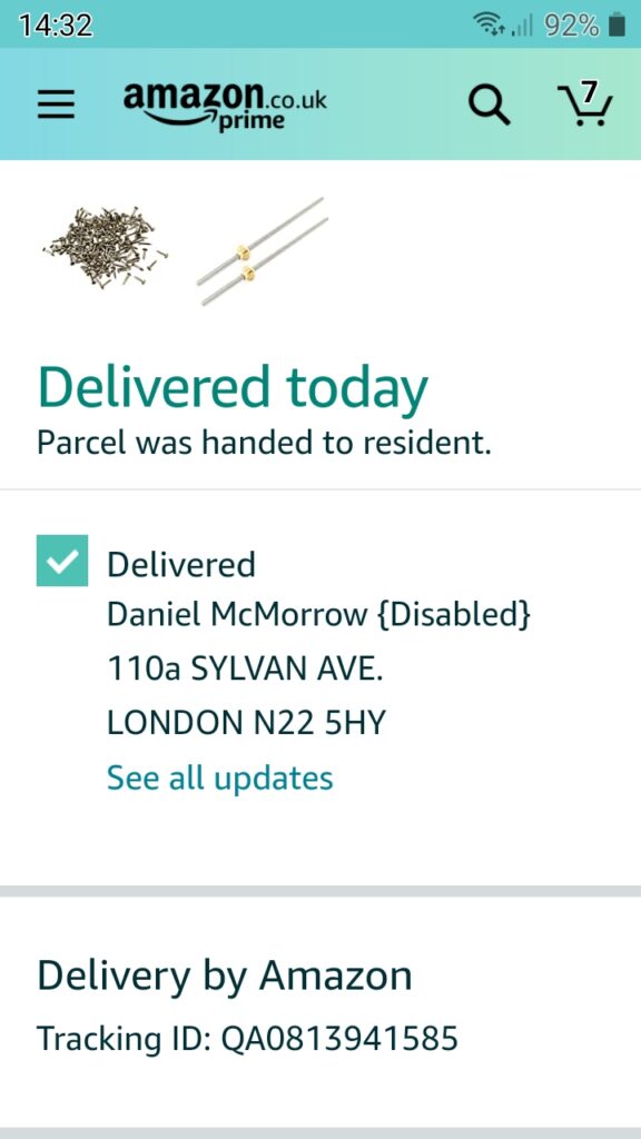 Parcel was handed to resident