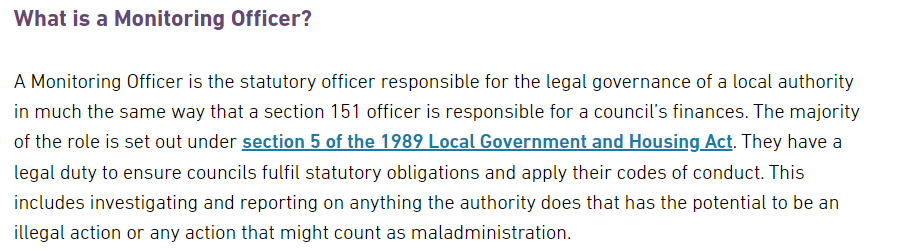 The Monitoring Officer