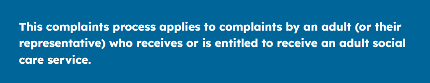 complaints by an adult